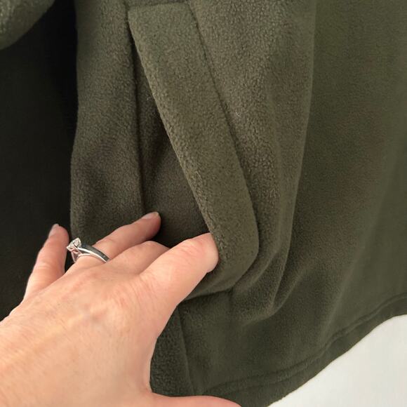 Grays Peak Outdoors Men's Half Zip Fleece Black Evergreen Pullover M Medium New - Picture 4 of 9